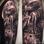 Фото тату беркут 10.10.2018 №056 - tattoo eagle - tattoo-photo.ru