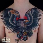 Фото тату беркут 10.10.2018 №074 - tattoo eagle - tattoo-photo.ru