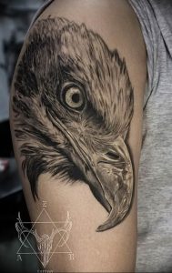 Фото тату беркут 10.10.2018 №085 - tattoo eagle - tattoo-photo.ru