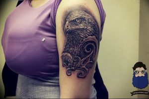 Фото тату беркут 10.10.2018 №112 - tattoo eagle - tattoo-photo.ru