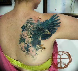 Фото тату беркут 10.10.2018 №128 - tattoo eagle - tattoo-photo.ru
