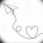 Фото тату бумажный самолетик 09.10.2018 №035 - tattoo paper airplane - tattoo-photo.ru
