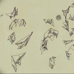 Фото тату бумажный самолетик 09.10.2018 №086 - tattoo paper airplane - tattoo-photo.ru
