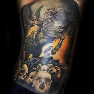 Фото тату валькирия 10.10.2018 №026 - valkyrie tattoo - tattoo-photo.ru