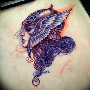 Фото тату валькирия 10.10.2018 №036 - valkyrie tattoo - tattoo-photo.ru