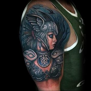 Фото тату валькирия 10.10.2018 №052 - valkyrie tattoo - tattoo-photo.ru