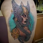 Фото тату валькирия 10.10.2018 №063 - valkyrie tattoo - tattoo-photo.ru