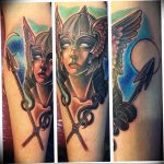 Фото тату валькирия 10.10.2018 №076 - valkyrie tattoo - tattoo-photo.ru