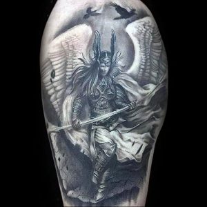 Фото тату валькирия 10.10.2018 №094 - valkyrie tattoo - tattoo-photo.ru