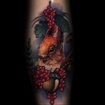 Фото тату виноград 10.10.2018 №007 - tattoo grapes - tattoo-photo.ru
