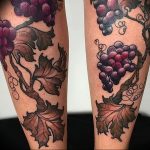 Фото тату виноград 10.10.2018 №019 - tattoo grapes - tattoo-photo.ru