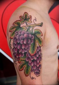Фото тату виноград 10.10.2018 №020 - tattoo grapes - tattoo-photo.ru