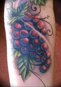 Фото тату виноград 10.10.2018 №023 - tattoo grapes - tattoo-photo.ru