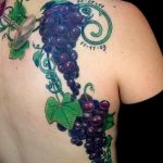 Фото тату виноград 10.10.2018 №024 - tattoo grapes - tattoo-photo.ru