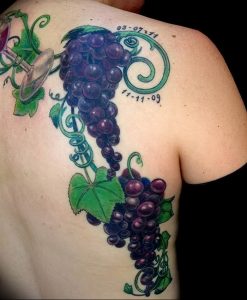 Фото тату виноград 10.10.2018 №024 - tattoo grapes - tattoo-photo.ru