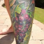 Фото тату виноград 10.10.2018 №030 - tattoo grapes - tattoo-photo.ru
