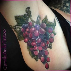 Фото тату виноград 10.10.2018 №033 - tattoo grapes - tattoo-photo.ru