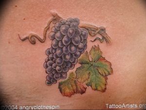 Фото тату виноград 10.10.2018 №036 - tattoo grapes - tattoo-photo.ru