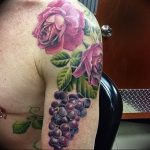 Фото тату виноград 10.10.2018 №037 - tattoo grapes - tattoo-photo.ru