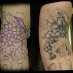 Фото тату виноград 10.10.2018 №052 - tattoo grapes - tattoo-photo.ru