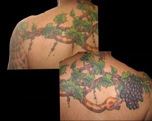 Фото тату виноград 10.10.2018 №059 - tattoo grapes - tattoo-photo.ru