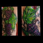 Фото тату виноград 10.10.2018 №073 - tattoo grapes - tattoo-photo.ru