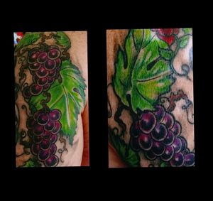 Фото тату виноград 10.10.2018 №073 - tattoo grapes - tattoo-photo.ru