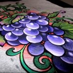 Фото тату виноград 10.10.2018 №075 - tattoo grapes - tattoo-photo.ru