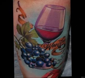 Фото тату виноград 10.10.2018 №084 - tattoo grapes - tattoo-photo.ru