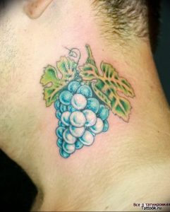 Фото тату виноград 10.10.2018 №085 - tattoo grapes - tattoo-photo.ru