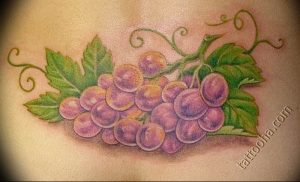Фото тату виноград 10.10.2018 №088 - tattoo grapes - tattoo-photo.ru