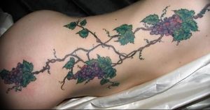 Фото тату виноград 10.10.2018 №094 - tattoo grapes - tattoo-photo.ru