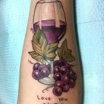 Фото тату виноград 10.10.2018 №096 - tattoo grapes - tattoo-photo.ru