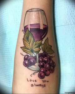 Фото тату виноград 10.10.2018 №096 - tattoo grapes - tattoo-photo.ru