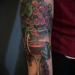 Фото тату виноград 10.10.2018 №101 - tattoo grapes - tattoo-photo.ru