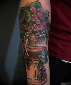 Фото тату виноград 10.10.2018 №101 - tattoo grapes - tattoo-photo.ru