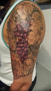 Фото тату виноград 10.10.2018 №111 - tattoo grapes - tattoo-photo.ru