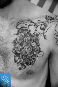 Фото тату виноград 10.10.2018 №114 - tattoo grapes - tattoo-photo.ru