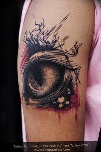 Фото тату глаз 10.10.2018 №113 - eye tattoo - tattoo-photo.ru