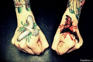 Фото тату голубь 26.10.2018 №002 - tattoo dove - tattoo-photo.ru