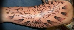 Фото тату голубь 26.10.2018 №003 - tattoo dove - tattoo-photo.ru