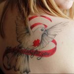 Фото тату голубь 26.10.2018 №016 - tattoo dove - tattoo-photo.ru
