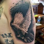 Фото тату голубь 26.10.2018 №025 - tattoo dove - tattoo-photo.ru