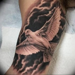 Фото тату голубь 26.10.2018 №045 - tattoo dove - tattoo-photo.ru