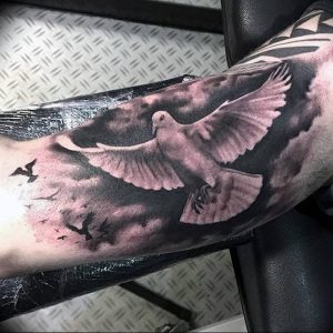 Фото тату голубь 26.10.2018 №049 - tattoo dove - tattoo-photo.ru