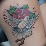 Фото тату голубь 26.10.2018 №080 - tattoo dove - tattoo-photo.ru