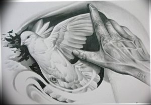 Фото тату голубь 26.10.2018 №153 - tattoo dove - tattoo-photo.ru