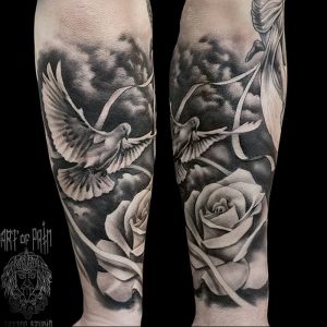 Фото тату голубь 26.10.2018 №179 - tattoo dove - tattoo-photo.ru