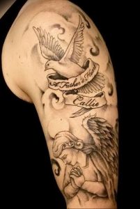 Фото тату голубь 26.10.2018 №188 - tattoo dove - tattoo-photo.ru