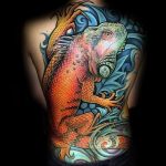 Фото тату игуана 26.10.2018 №011 - tattoo iguana - tattoo-photo.ru